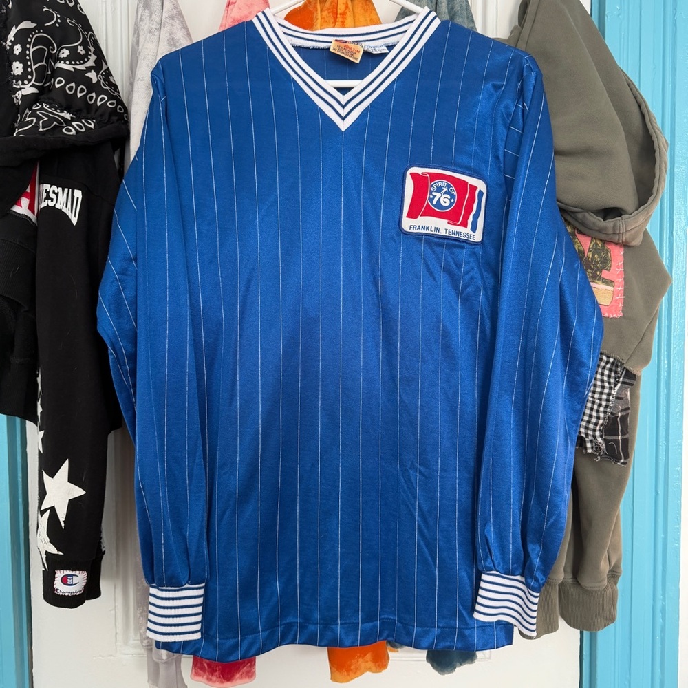 Vintage 70s Franklin Tennessee pinstripe long sleeve jersey #retro #sportswear